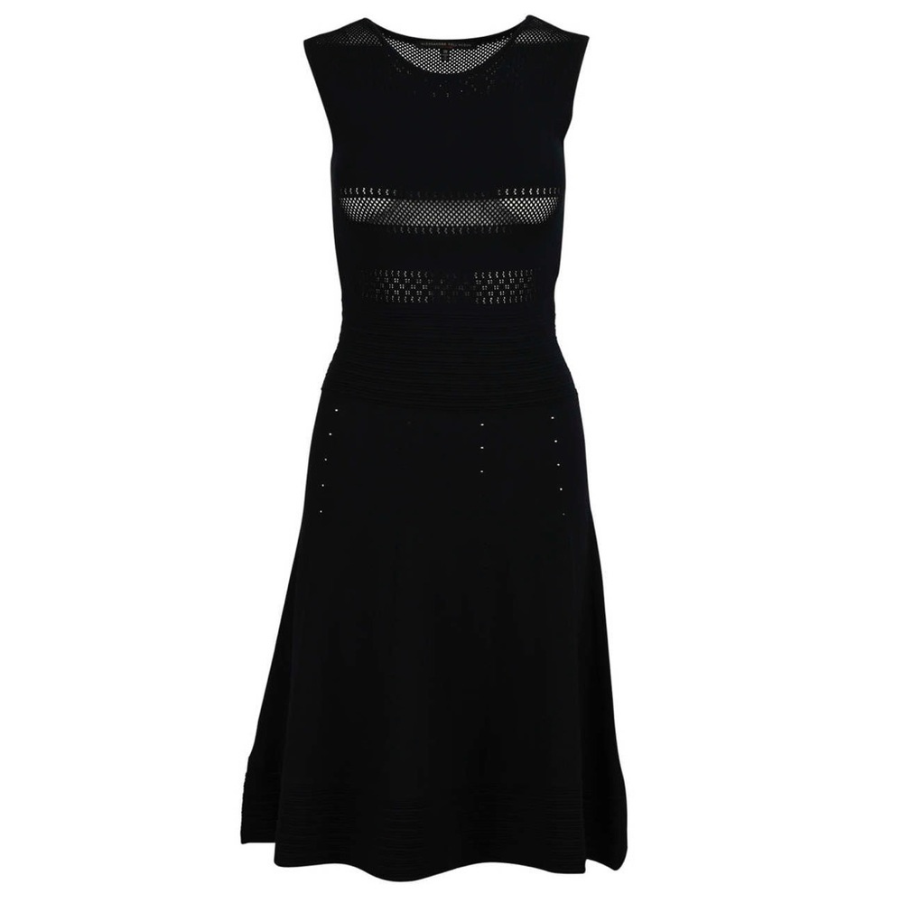 ALESSANDRO DELL'ACQUA Open Knit Crochet Midi Dress